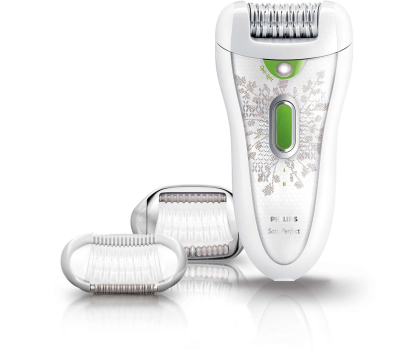 Depilator i golarka damska Philips Depilator satin soft HP6570/00 biało-zielony